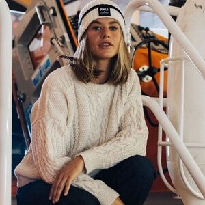 Finisterre RNLI Lundy wool cable sweater jumper